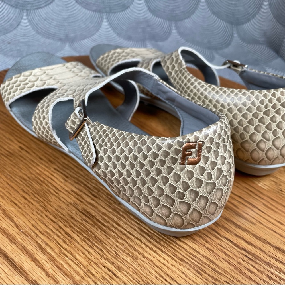 FootJoy Naples Collection Snakeskin Patterned Spikeless Golf Sandals